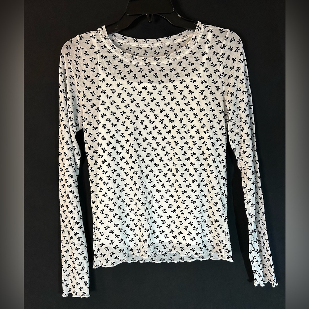art class Black and White Patterned Kids Long Sleeve Top